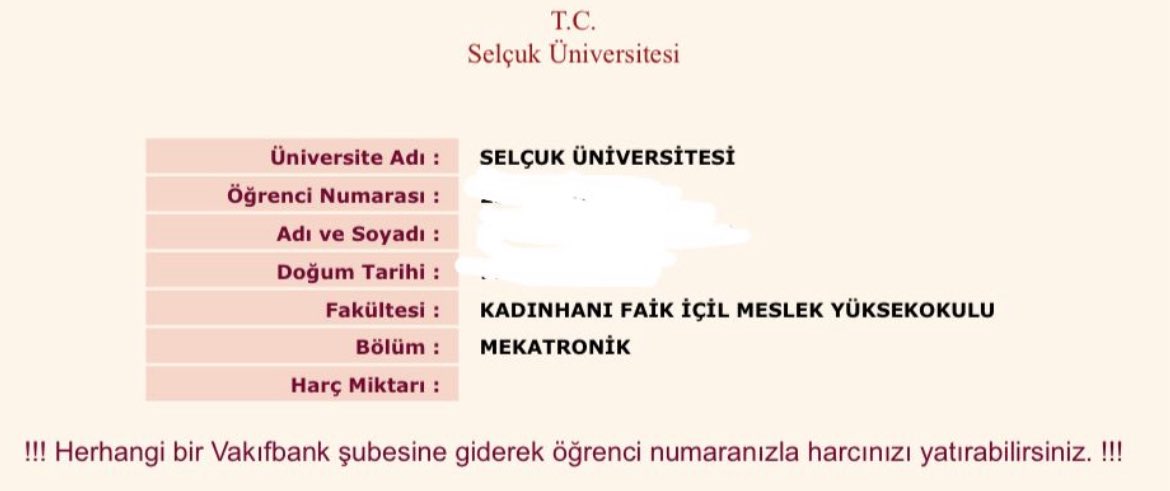 Arkadaşlar, öğrenci numaranızı alırken harç yatırın yazısı çıkıyor. Bu yazının herhangi bir önemi yok. 1. Öğretimler harç ücreti ödemiyor. Harç ücretini ikinci öğretimler ve dönemi uzayan öğrencilerimiz ödüyor. Birinci öğretimler harç ücretine tabii değildir.