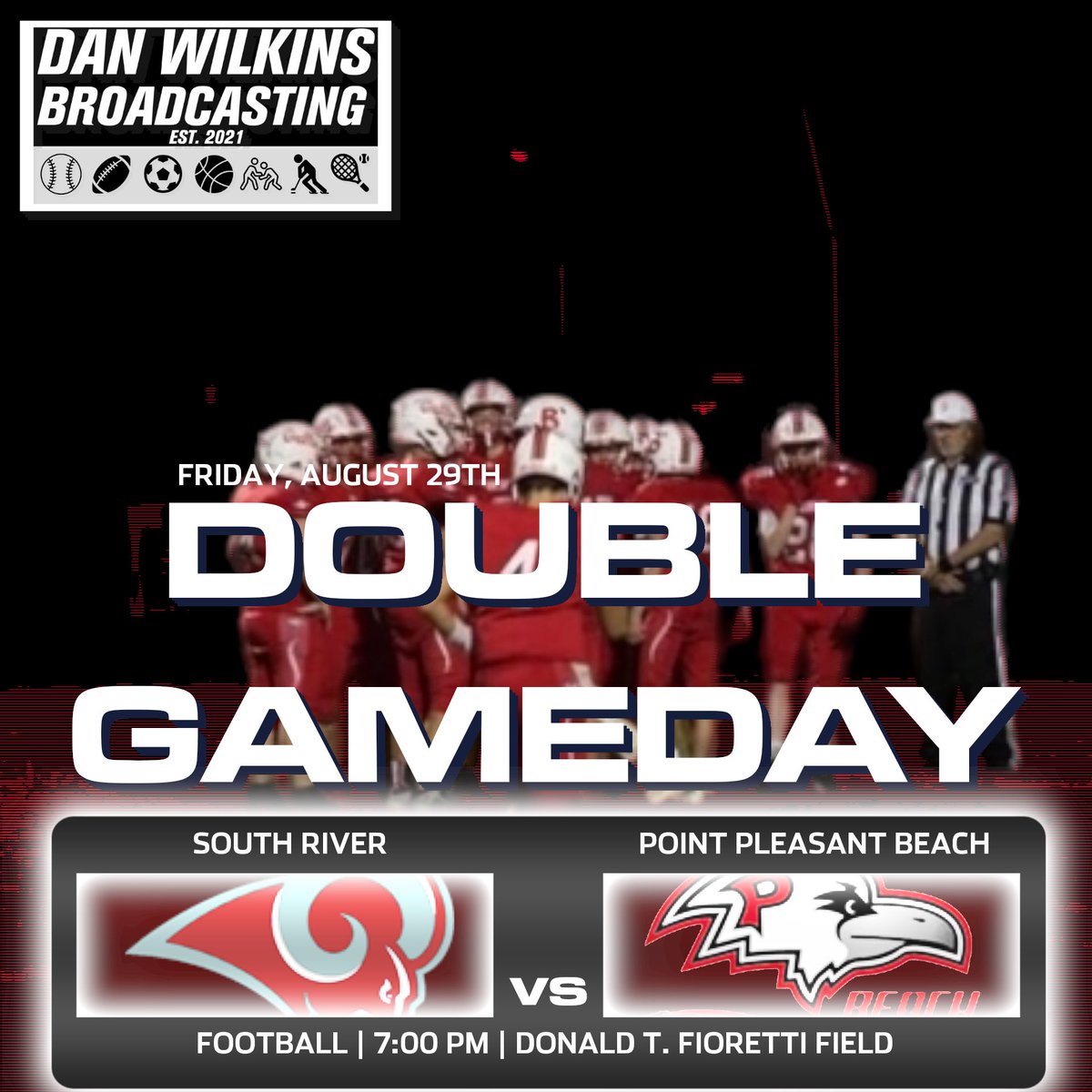 Cue the Double Jeopardy music…

🏈CLAYTON vs COLLINGSWOOD
⏰10:30am
📺 youtube.com/live/upyfSkVv7…

🏈SOUTH RIVER vs POINT PLEASANT BEACH
⏰7:00pm
🏟️Donald T. Fioretti Field 
📺 youtube.com/live/aSFbleBC5…

#DWBroadcasting