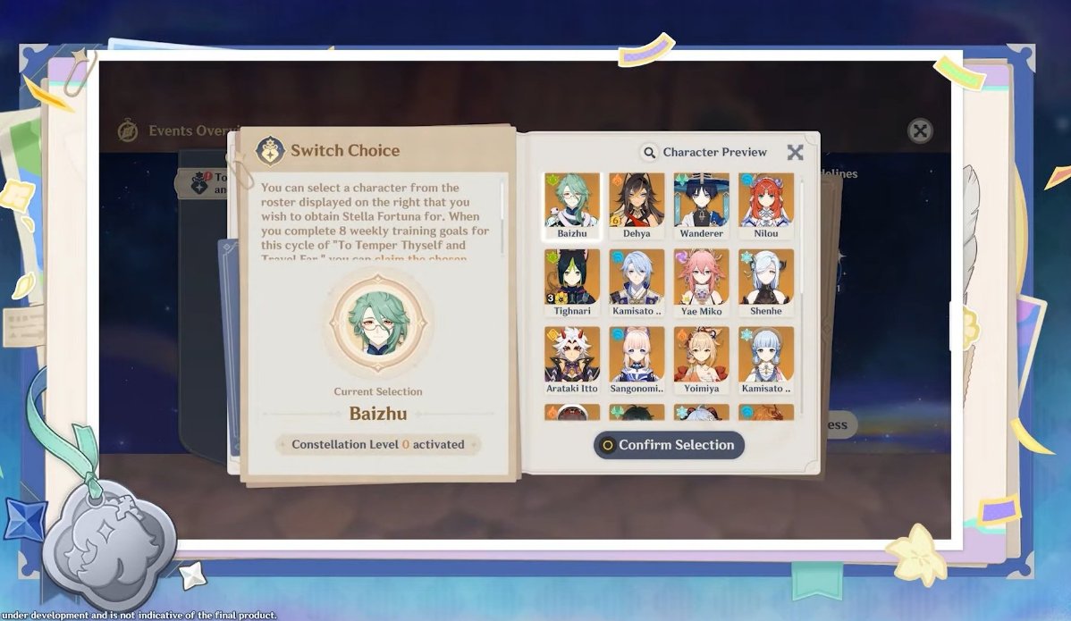 QUE VAMOS A PODER SELECCIONAR UN DUPE DE NUESTRA ELECCIÓN DEL PERSONAJE QUE QUERAMOS Y SERÁ ALGO QUE HAGAN TOOOOOODOS LOS AÑOS 

JAJAJAJAJAJAJAJAJA
Así si, Genshiin, así si!!!!