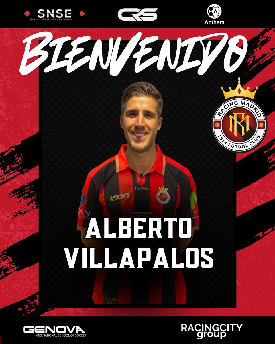 RacingMadridFC's tweet image. #FICHAJE | Alberto Villapalos es nuevo jugador del Racing Madrid

Procedente de la UD Salamanca en Segunda Federación, llega para aportar experiencia, solidez y contundencia a nuestra defensa.

#VamosApaches ❤️🖤 #VamosRacing