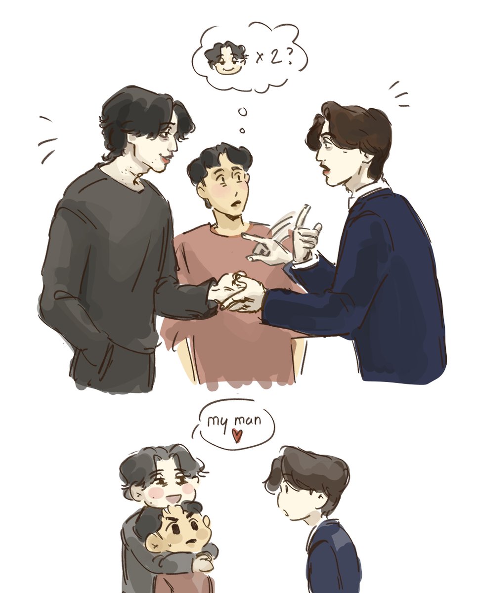 "I love your art! Could you please draw what would happen if Ryu Suyeol met Moon Jo or Jong Woo?" -> i tried my best :D
cosmosflowersss.straw.page