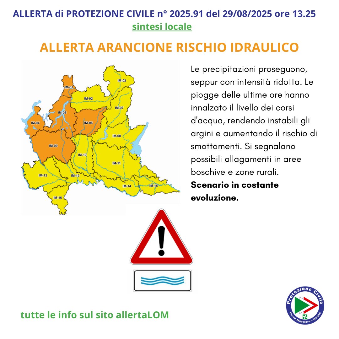 ProCivCerro's tweet photo. #allertameteo #cerromaggiore #rescaldina #sanvittoreolona https://t.co/095P4CZXov