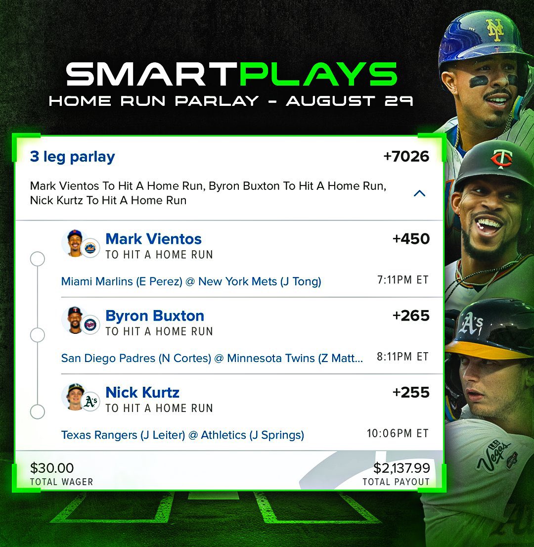 FRIDAY DINGERS 💣 (+7026)

Get all my plays -> <a href="/VIPsmartplays/">SmartPlays • VIP</a>