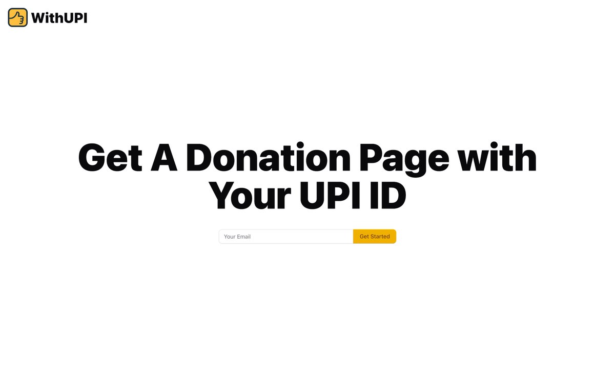rakesh_at_tweet's tweet image. I built a Buy Me a Coffee alternative, but simpler with UPI

Support your favourite creators with UPI. Get a donation page with your UPI ID.

➡️ No bank account linking
➡️ No fees

Please share your feedback: withupi.com