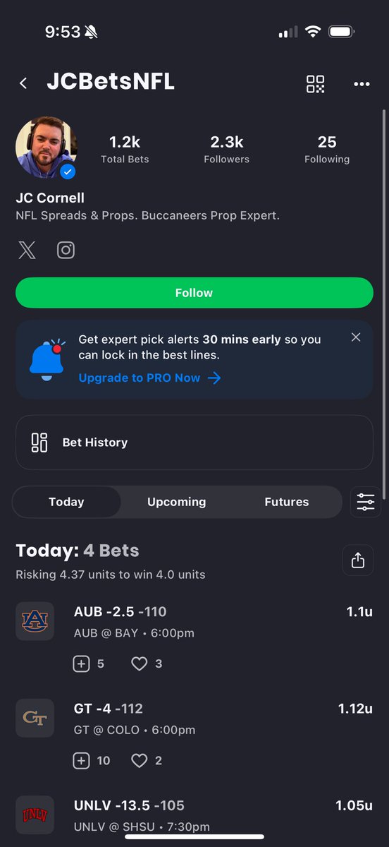CoachOnly's tweet photo. @ActionNetworkHQ 
Get this “Buccaneers Expert” off everyone’s screen. Don’t need his 500 different 60 leg teasers showing up on every game. https://t.co/sVILTlUizc