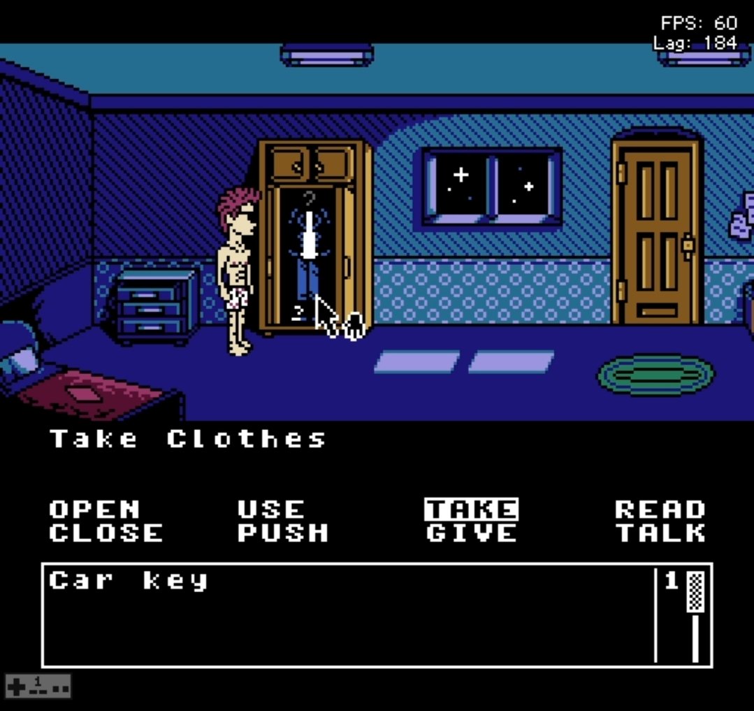 📢 This is what Cronela's Mansion looks like on the NES! 😎🤩
I couldn't be more thrilled with the progress. 
📝 Remember, you can still get physical editions for the NES, SNES, GBC, GBA, and PC here! kickstarter.com/projects/crone… #homebrew #nes #nintendo #maniacmansion