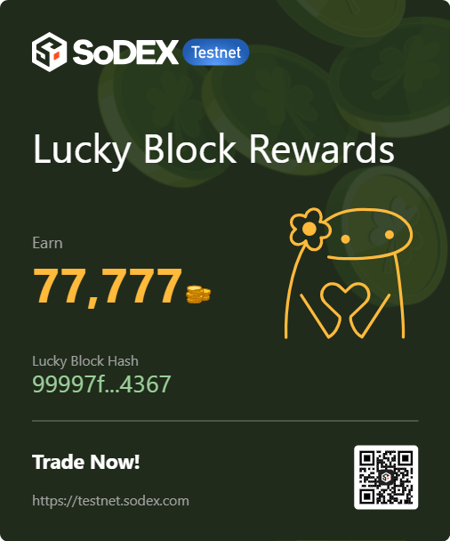 thutranthi9's tweet photo. I’ve won the Lucky Block! Come and get yours!

Trade and earn on SoDEX Now:
https://t.co/5BCPOkh9n6 https://t.co/NXMeBvWDhA