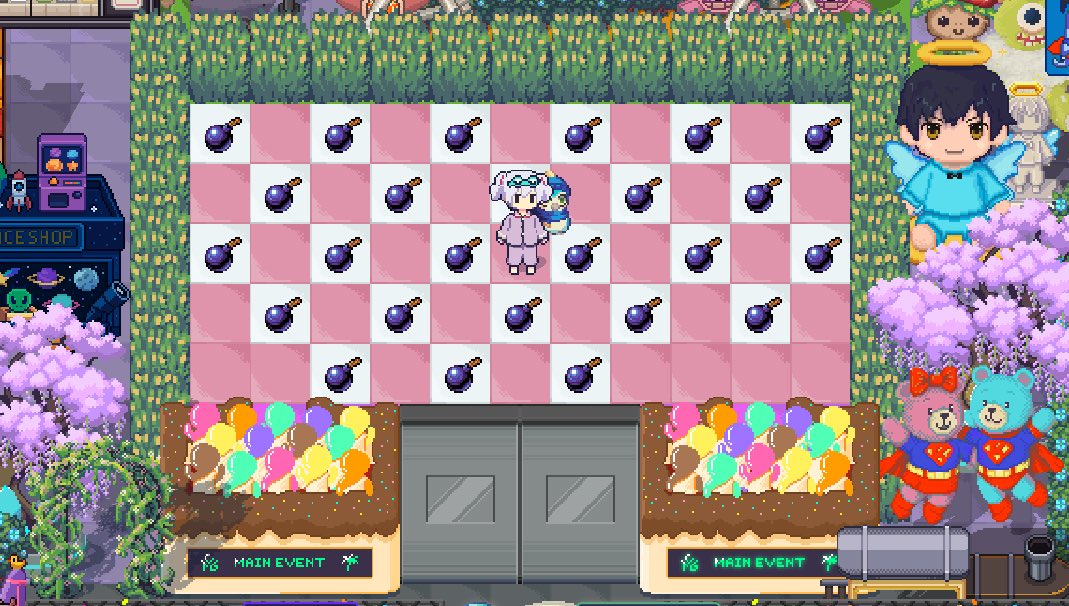 ashdotxyz's tweet image. A proof that everything in @pixels_online is useful and can be fun! ✨
Big thanks to Missy @psychebae1998 for having this great idea to engage with people and to have fun with them! 
ASH Game event is every Monday Night at Land 1022! Come &amp;amp; join to grab some exciting rewards! 🫶