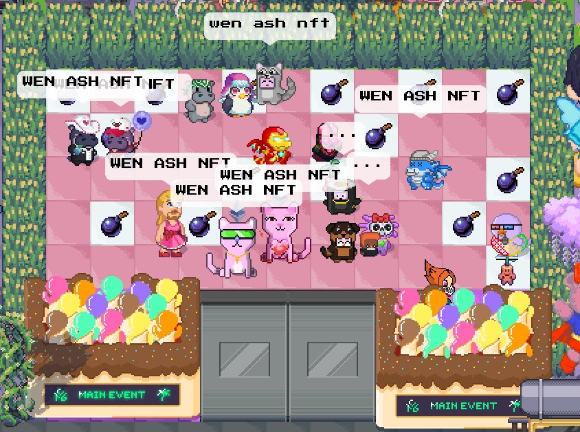 ashdotxyz's tweet image. A proof that everything in @pixels_online is useful and can be fun! ✨
Big thanks to Missy @psychebae1998 for having this great idea to engage with people and to have fun with them! 
ASH Game event is every Monday Night at Land 1022! Come &amp;amp; join to grab some exciting rewards! 🫶