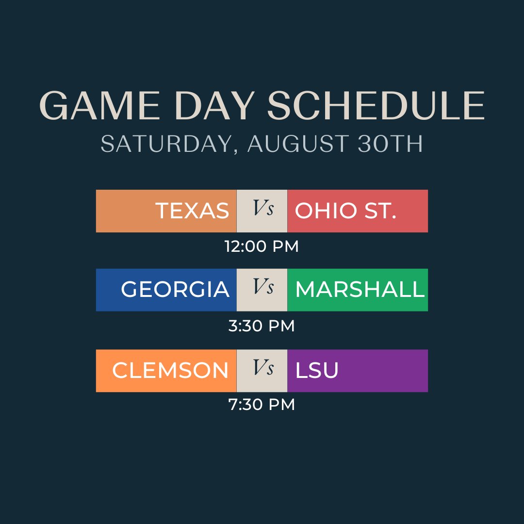 The wait is over… college football is BACK! We’ve got all the action on our jumbo LED screen this weekend. 🏈