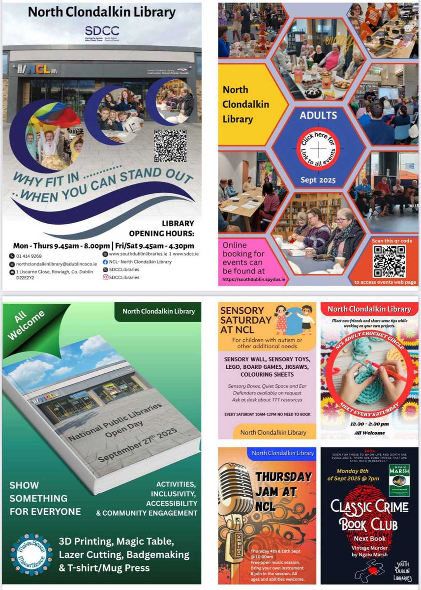Parents/Guardians, 

Please find attached the Events &amp; Activities Brochures for September. 
   
Unless ‘All welcome’ is stated, booking is essential. Online booking for events can be reached  here. 
  
All events and activities are free of charge. 

Thanks, 

Owen - HSCL