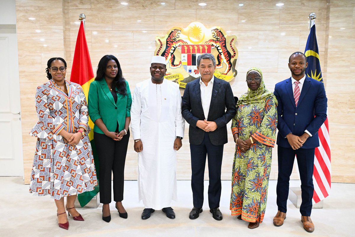 On 29 August 2025, Minister of Foreign Affairs, Dato’ Seri Utama Haji Mohamad bin Haji Hasan, received a courtesy call from Minister of Planning and International Cooperation of the Republic of Guinea, His Excellency Ismael Nabe, who is in Malaysia for a working visit from 28 to