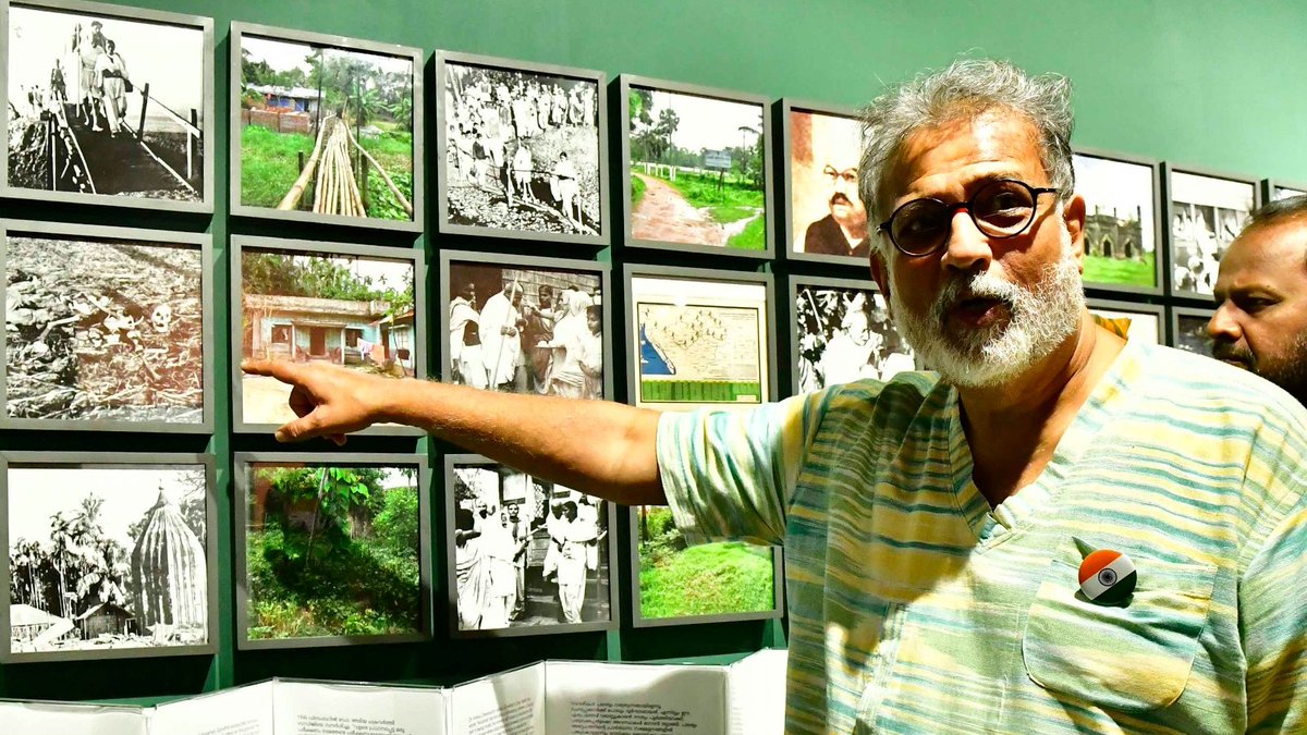 Tushar Gandhi, the great-grandson of Mahatma #Gandhi visits "#Freedom, Gandhi, 169 Days" aka "You I Could Not Save, Walk With Me" at the Kerala Lalithakala Akademi, Thrissur organised by Samadarshi and Janadhipathya Mathethara Koottayma on Aug 15, 2025, India's Independence Day!