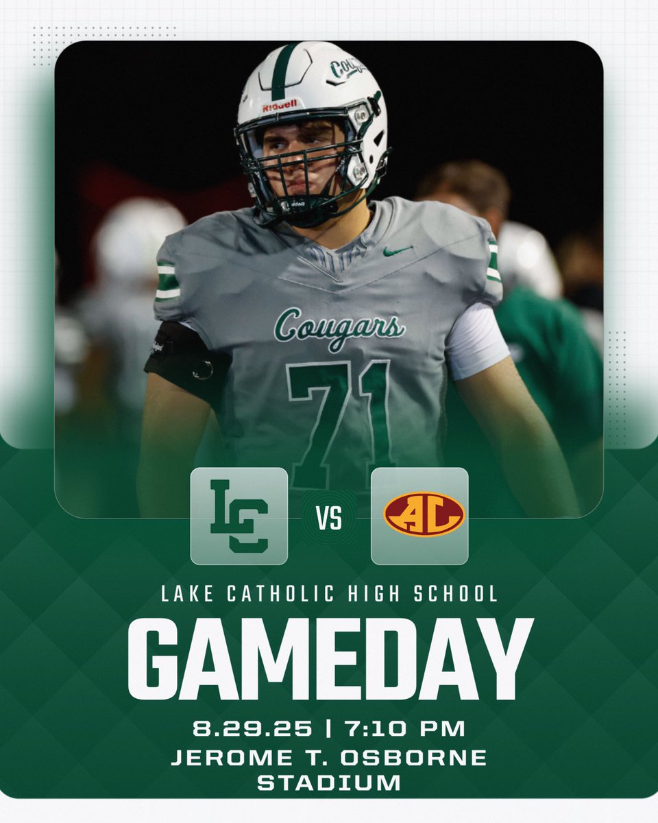 Lake Catholic Football (@lccougarfb) on Twitter photo Gameday at the JTO‼️
lakecatholic.org/athletics/game… Gameday at the JTO‼️
lakecatholic.org/athletics/game…