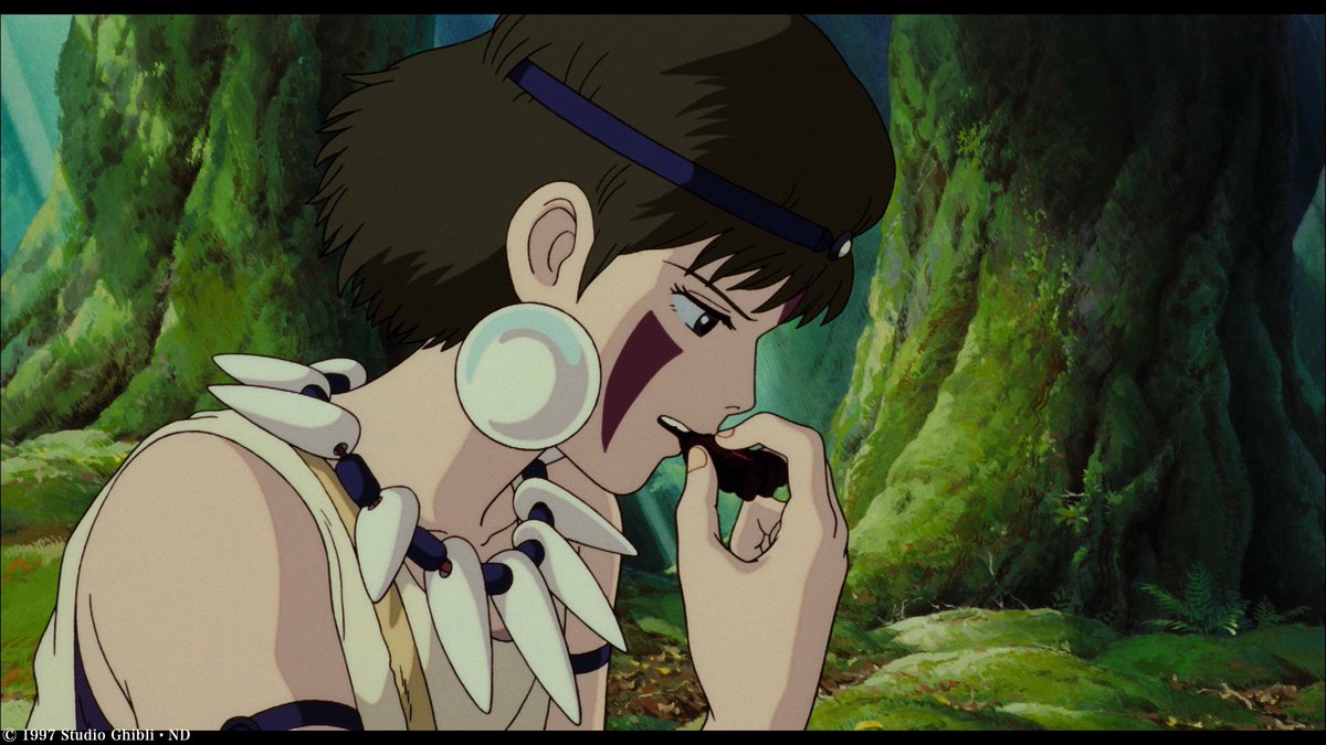 金曜ロードショー #もののけ姫 サンがアシタカに食べさせているのは