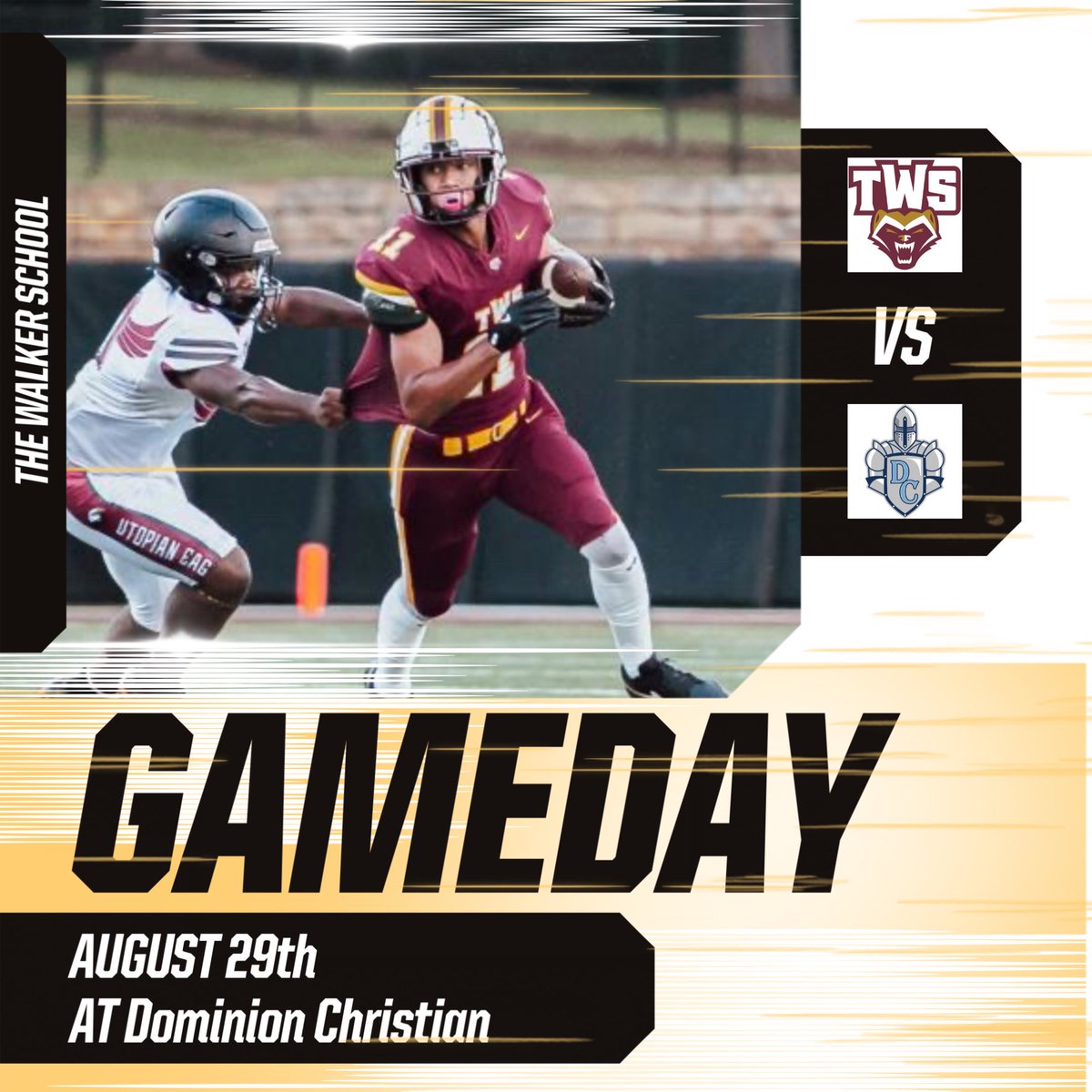 GAMEDAY! Let’s go Wolverines!!

🆚 Dominion Christian Knights
⏰ 7:30 p.m.
📍 Javier Jenkins Field
🎟️ Go Fan