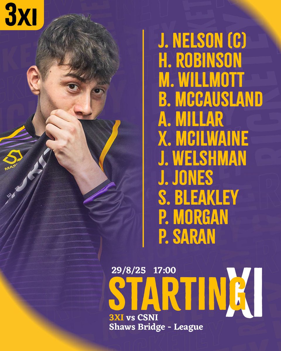 The 3XI are in league action at Shaws Bridge this evening 💥