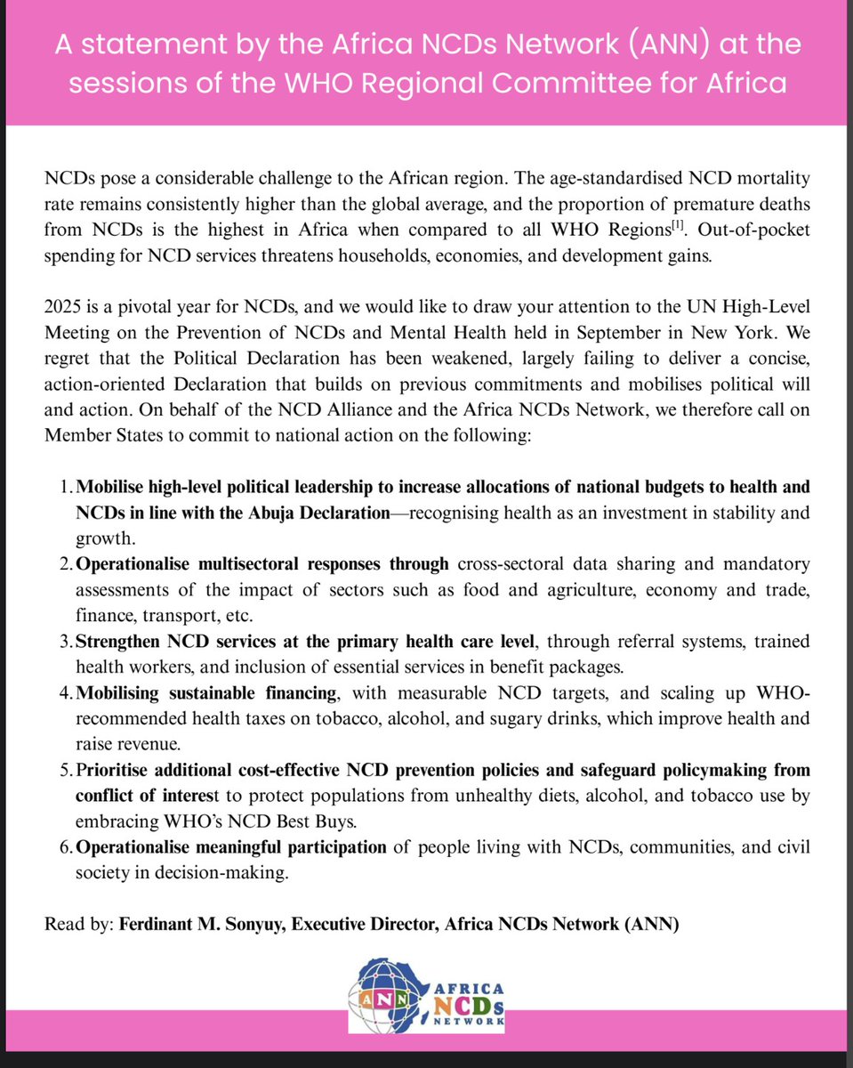 Africa NCDs Network (ANN) tweet media