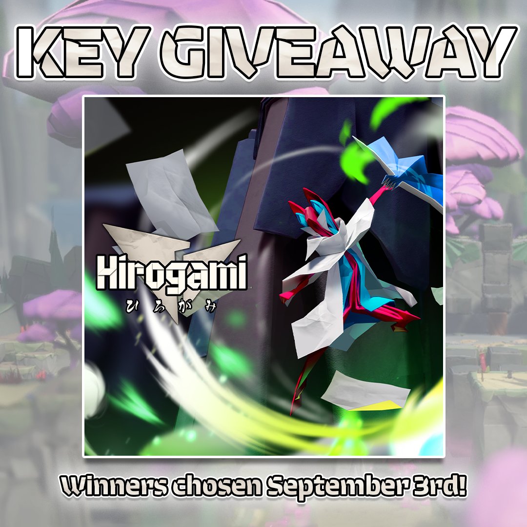 To celebrate Hirogami's launch next week, we're giving away 3 FREE GAME KEYS! 🎉🌸✨

To enter:
🔁 Like &amp; share this post
💖 Follow <a href="/Kakehashi_Games/">Kakehashi Games | Hirogami OUT NOW! 🌸✨</a>

Winners chosen Sept. 3rd @ 1PM EST receive one game key of their choice - PC or PS5! (Open to all regions!)

See you there! 👋