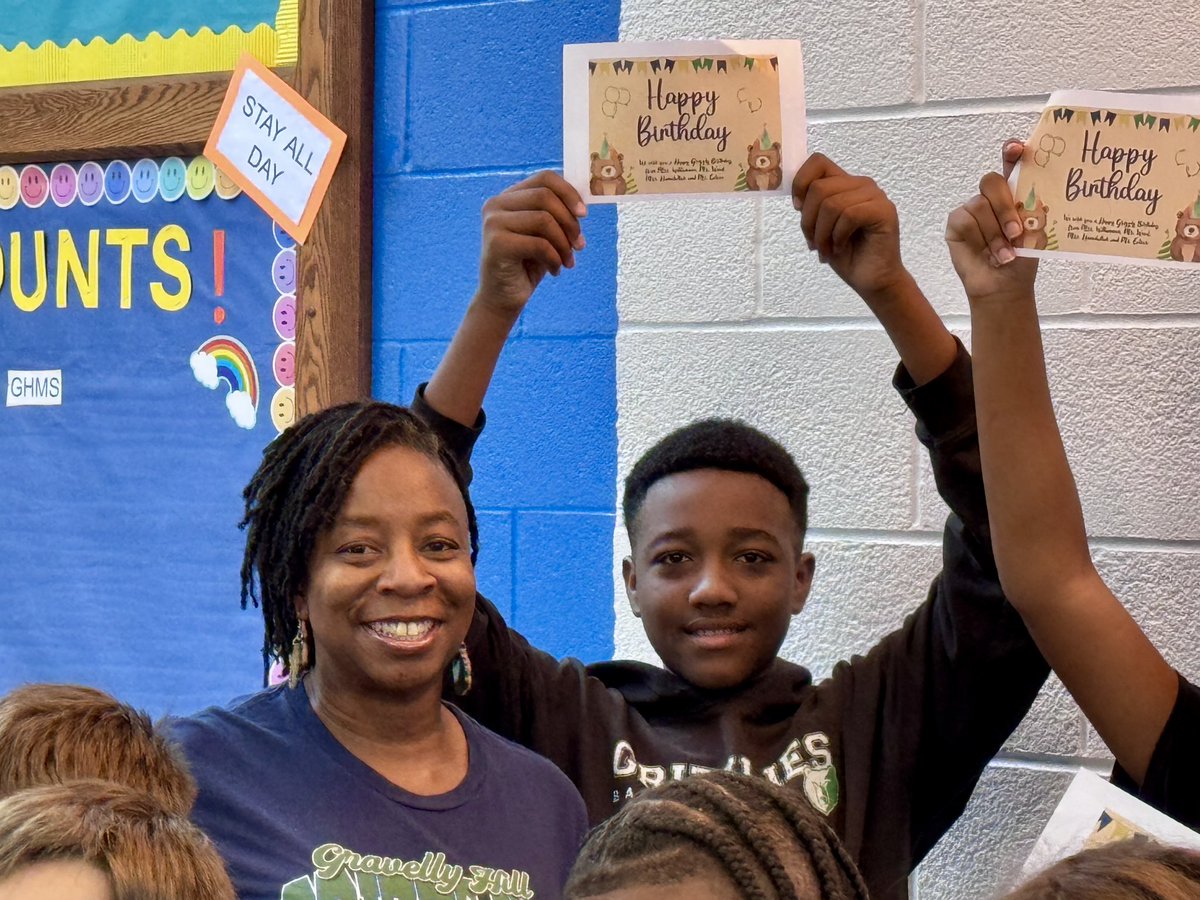 #GHMSDay5 | Today we celebrated the August birthdays of all our Grizzlies! They got a birthday certificate and a sweet treat! #OurGravelly #LivingTheGrizzlyDream