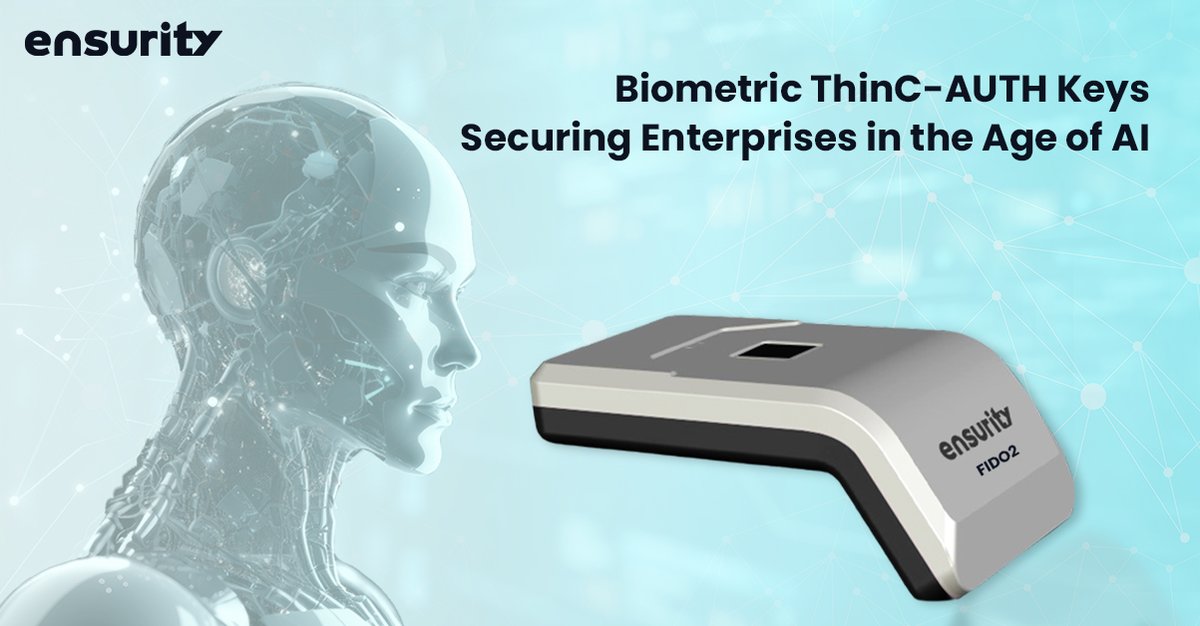EnsurityTech's tweet image. Deepfakes. Phishing. AI agents. The old tools won’t cut it. 

Ensurity’s @ThinC_AUTH biometric keys deliver unbreakable, #passwordless #authentication-proof of humanness secured.

📩 To secure your enterprise, mail us at sales@ensurity.com.