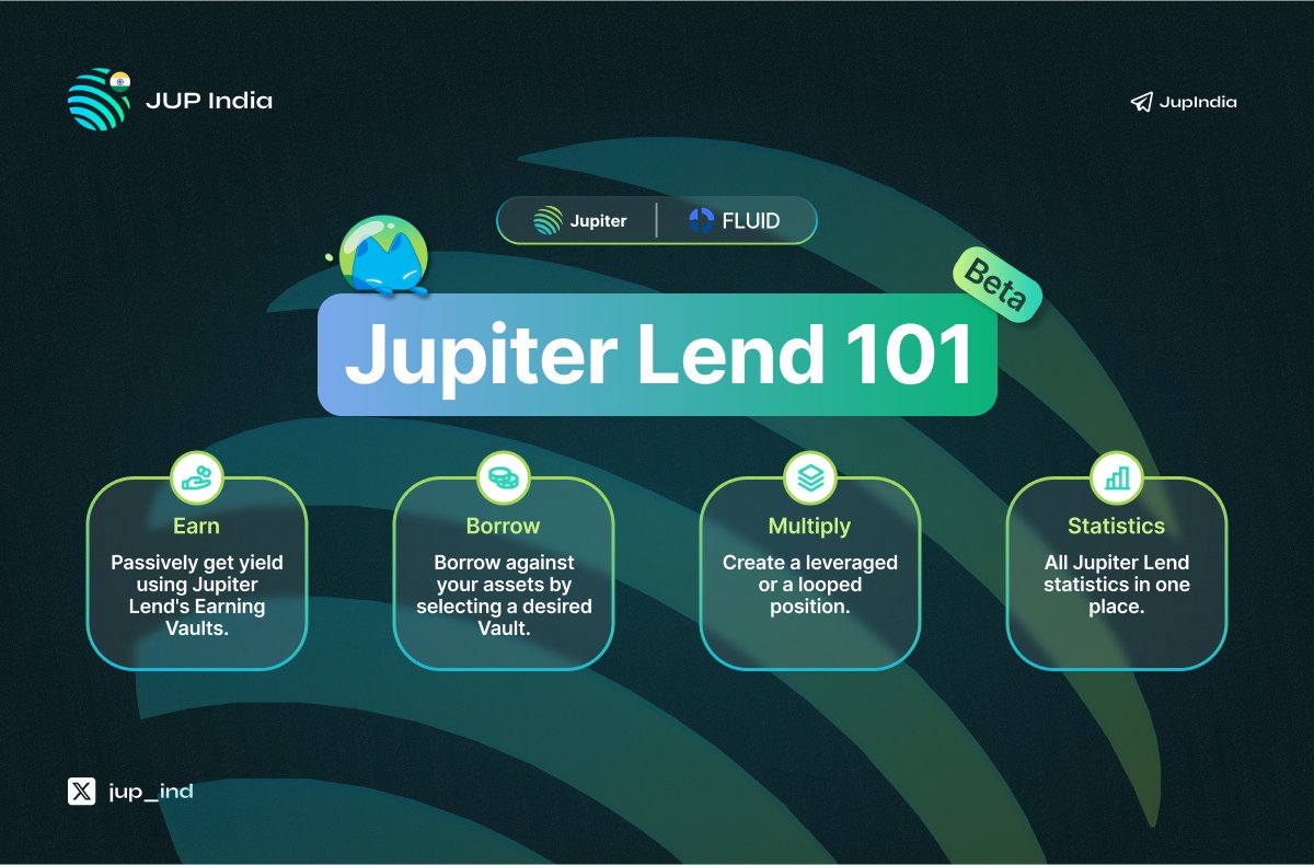 🚀Jupiter Lend 101 – Public Beta is Live

Lending markets are at the heart of DeFi. They let people put idle assets to work (earning yield) and give others the ability to borrow against their holdings without selling them.

The catch? Most protocols are complicated, risky, and