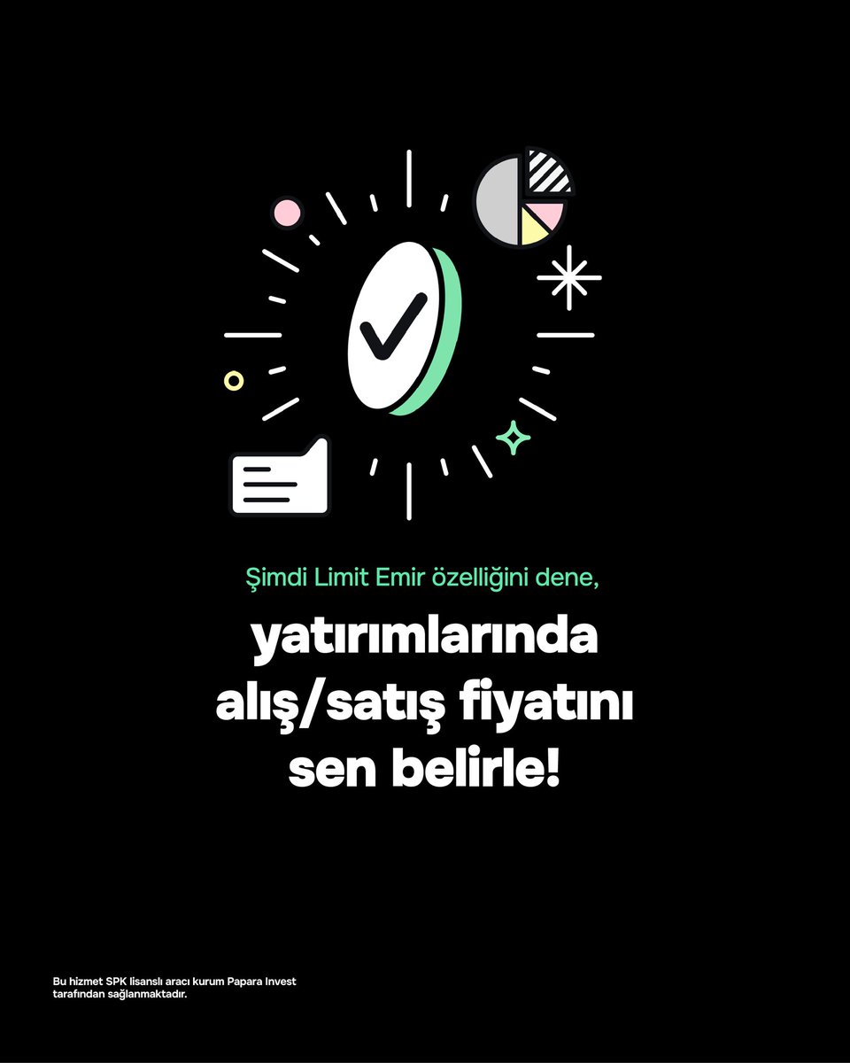 Amerika borsalarında Limit Emir ile yatırımlarının kontrolü senin elinde! 🚀 #Papara