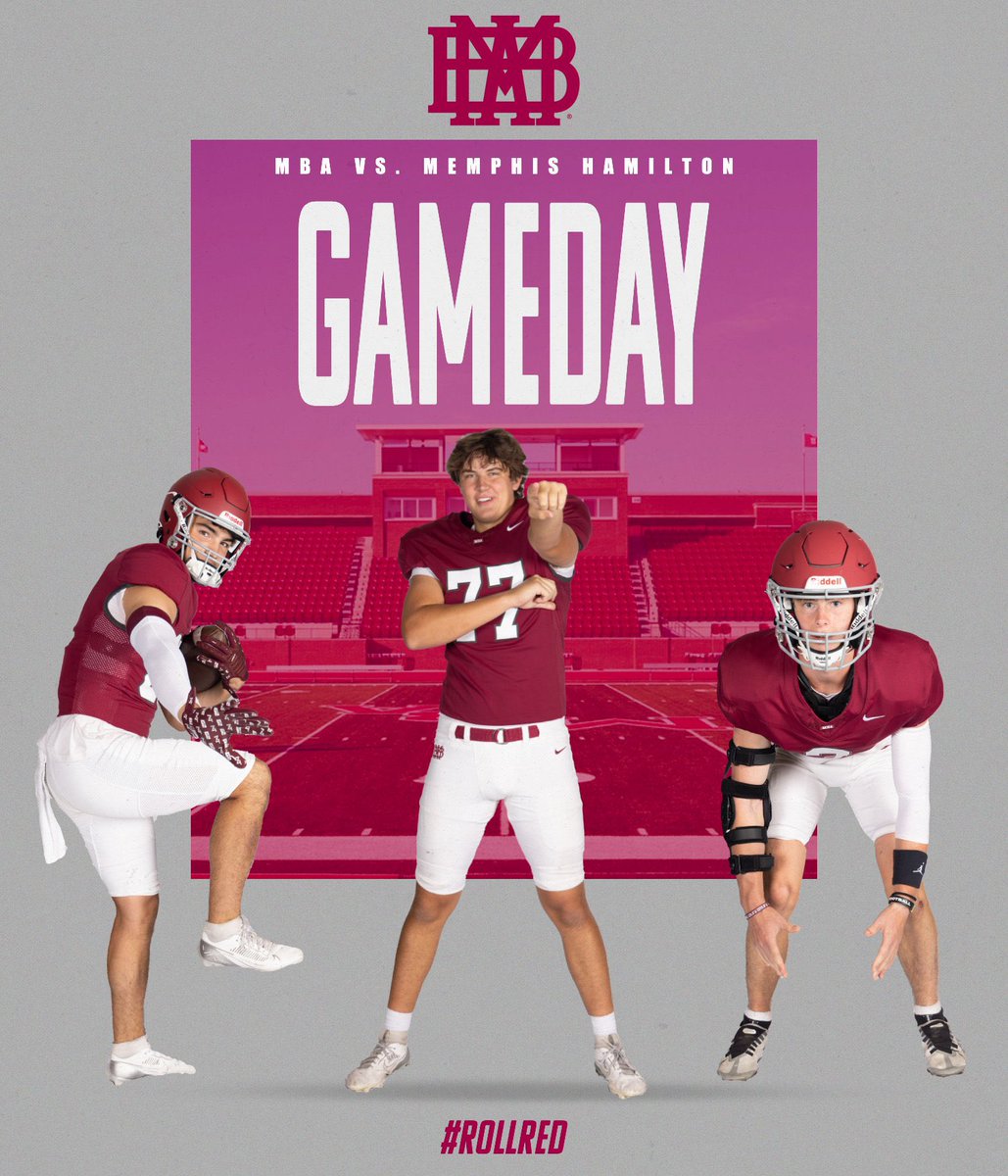IT'S GAMEDAY AGAIN!

Get your long weekend started on The Hill as <a href="/MBAFootball/">MBA Football</a> hosts Memphis Hamilton tonight at 7:00.

Watch: sportsengineplay.com/Local-Live/Mon…

Listen: streamdb4web.securenetsystems.net/cirruspremier/…

Tickets: gofan.co/event/3603317?…

#RollRed #Team127