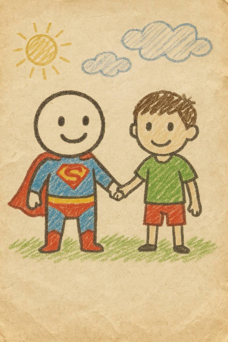 everyone has that one memory they carry quietly. for me, it was fuzzle.

i first met him when i was 6, a little guy who followed me everywhere, especially when i was alone. then i drew him beside me, and slowly he became more than a sketch.

the light in my dark days, my own kind