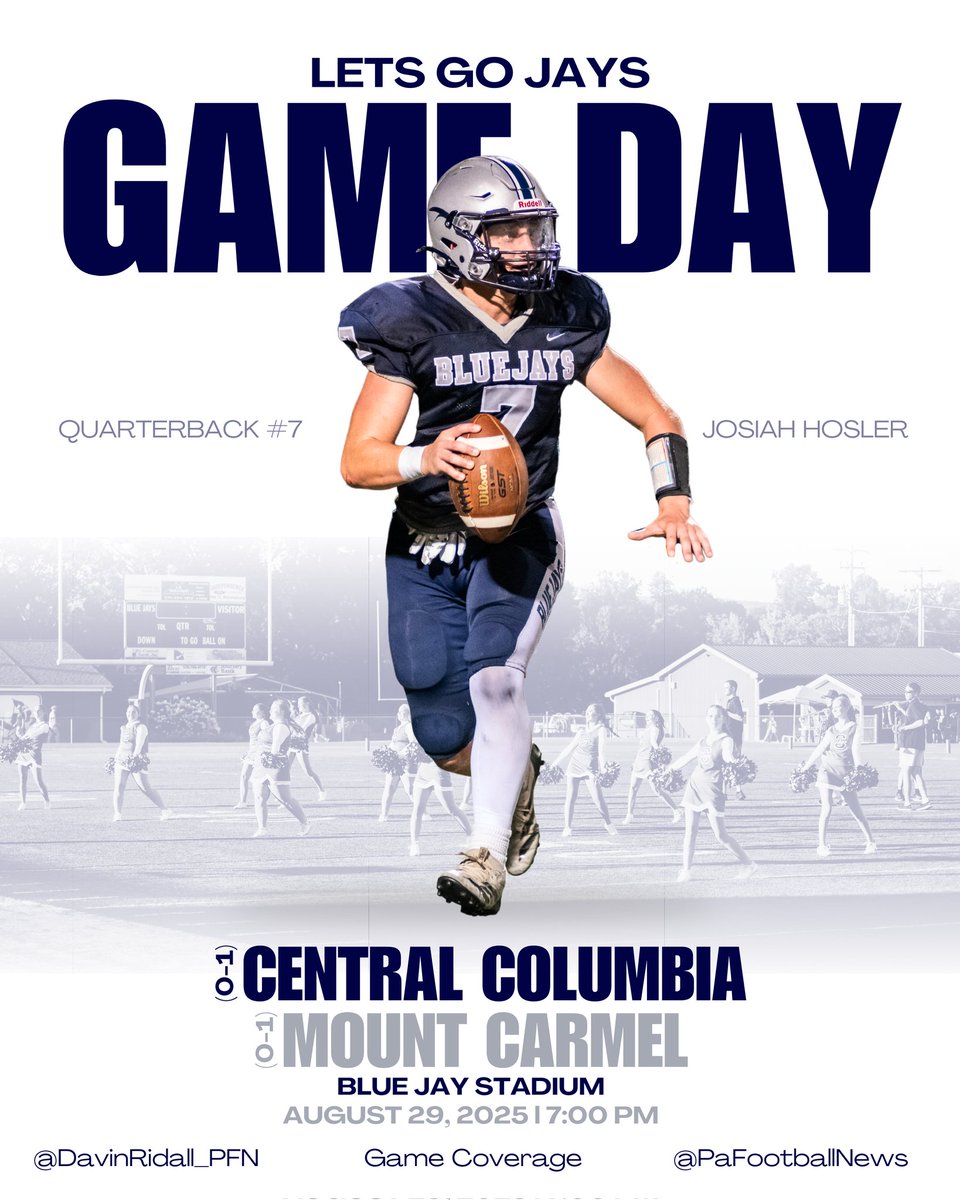Tonight I will be in Blue Jay Stadium covering the Week 2 matchup between the Central Columbia Blue Jays (0-1) and Mount Carmel Red Tornadoes (0-1)
Stay tuned for live game updates, post-game interviews, and an article later tonight.
<a href="/PaFootballNews/">Pennsylvania Football News</a> <a href="/ccbluejaysports/">CC Athletics</a> <a href="/GOBIGRED19/">MT. CARMEL AREA RED TORNADOES FOOTBALL</a>