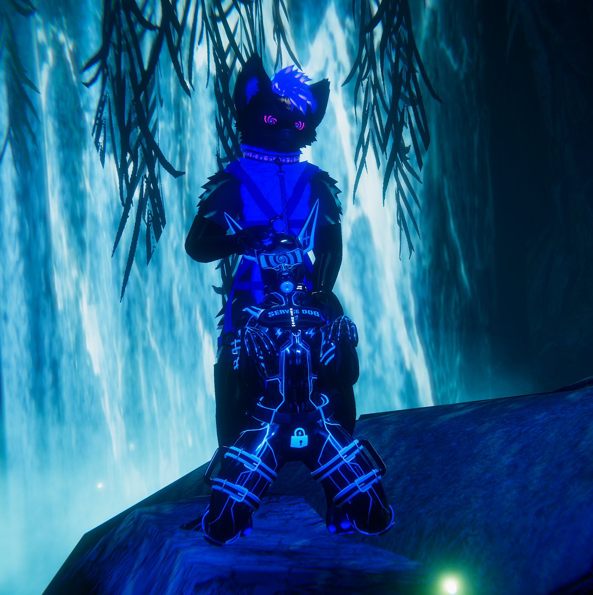 Being a good dronepup for <a href="/AhkandoAD/">Ahkando</a> 😵‍💫

#latex #latexfur #dronepuppy