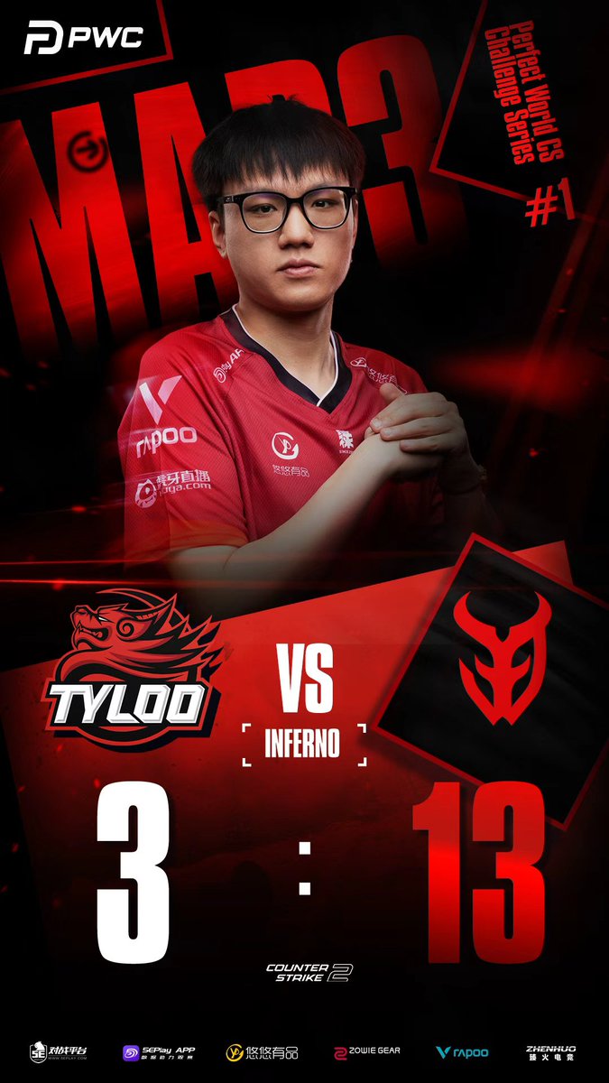 tyloogaming's tweet image. ✨PWC series 1
✨MAP  INFERNO| BO3
✨TYLOO 3:13 3DMAX
✨SVP:TYLOO Attacker
#tyloo #pwc
