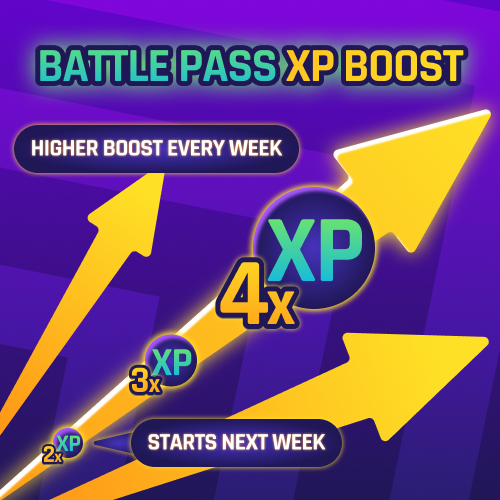 XP BOOSTER SYSTEM — ACTIVE NEXT WEEK!

Progressing your Moody Battle Pass just got easier!
 
Starting September 3, all players will automatically earn extra BP XP multiplier in Quick Match games!

Week 2 = 2x XP
Week 3 = 3x XP  
Week 4 = 4x XP