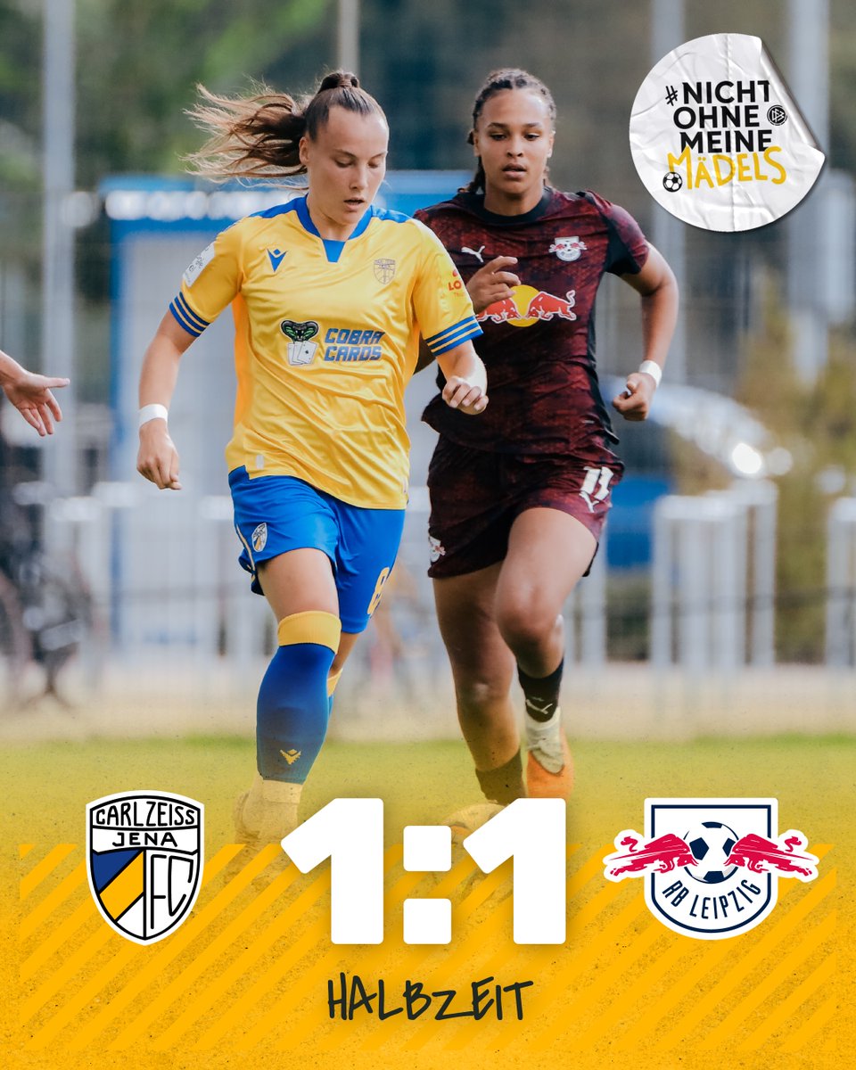 FCCFrauen's tweet photo. 𝐇𝐀𝐋𝐁𝐙𝐄𝐈𝐓
Nach den ersten 45. Minuten steht es unentschieden zwischen uns und RB Leipzig.
#FCC #MehrAlsFussball #fccfrauen #nichtohnemeinemädels #dieliga #FCCRBL https://t.co/XXaTRrajTR