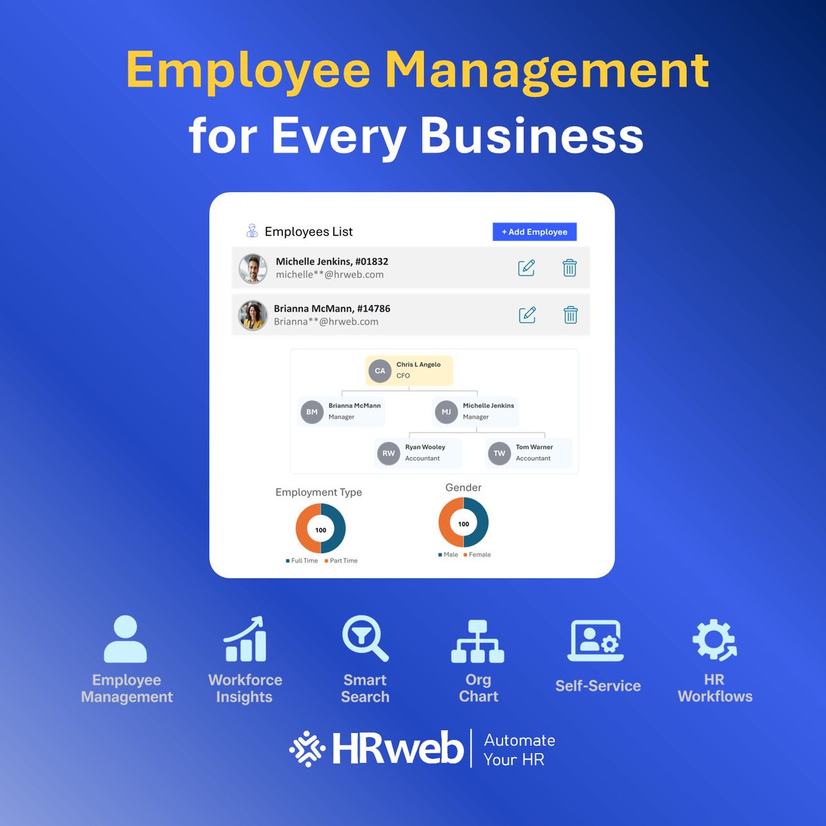 hrwebsoftware's tweet image. ✨ Effortless Employee Management for Every Business ✨

#HRSoftware #EmployeeManagement #WorkforceSolutions #HRTech #BusinessEfficiency #HRAutomation