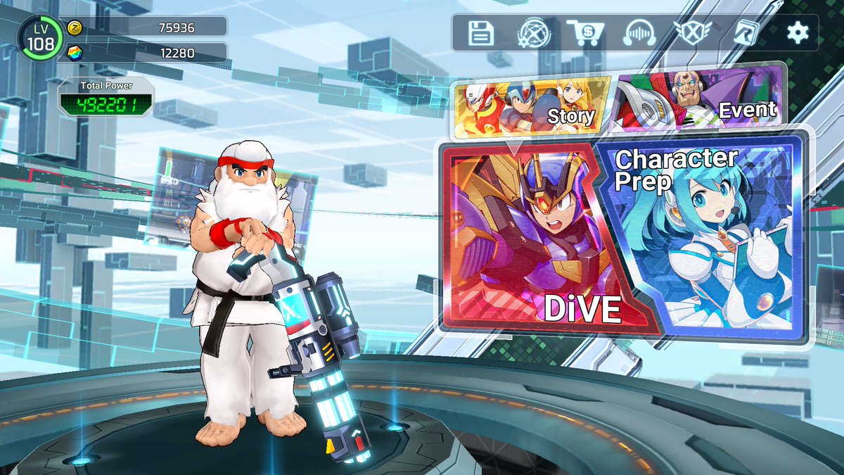 Say what you will about Mega Man X Dive but you can’t deny Dr. Light with a Ryu outfit holding a mini gun isn’t the coolest thing ever.