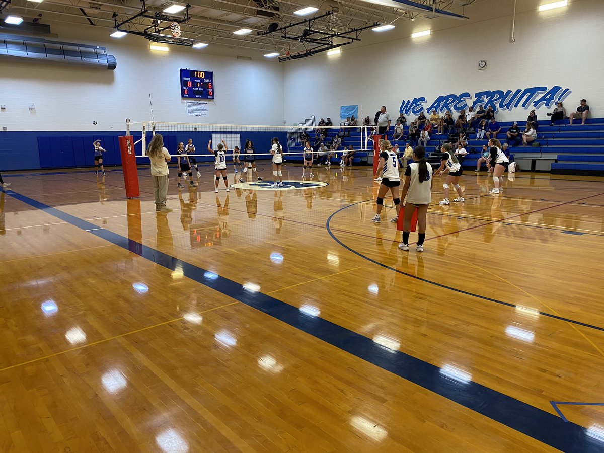 Eighth grade volleyball playing against Orchard Mesa. Congratulations to A, B, and C teams. Victory is sweet!