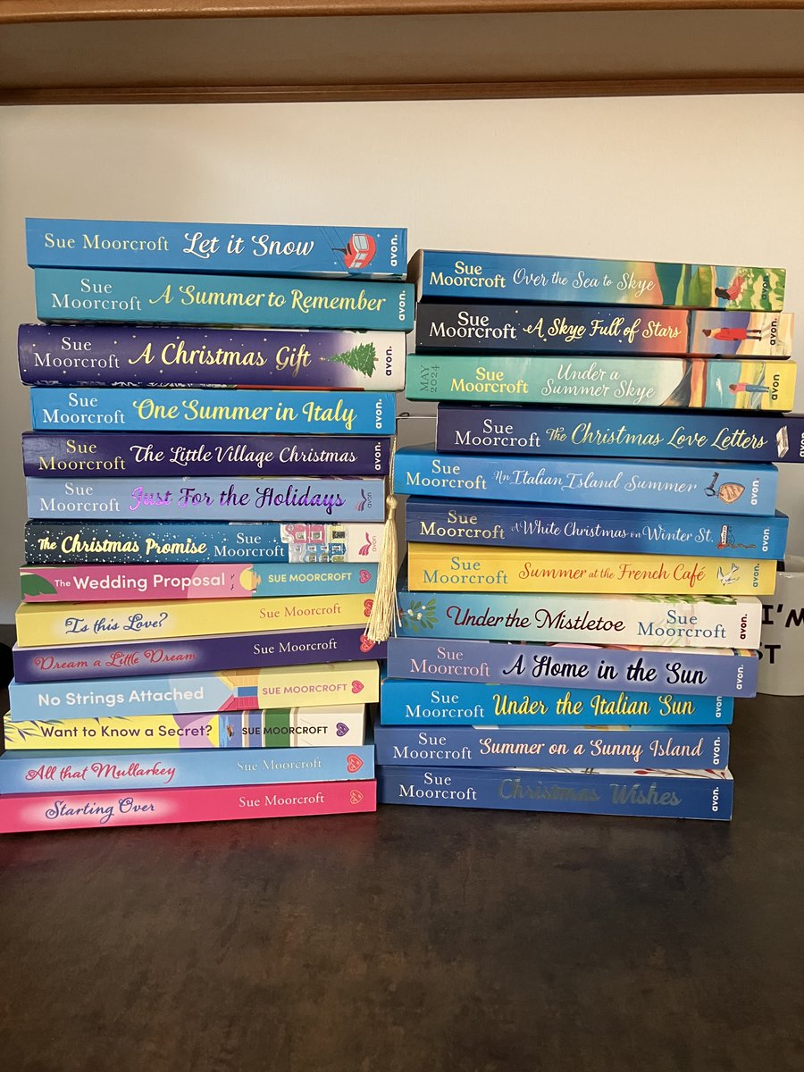 These are all my books that are still in print.

You might notice that #AChristmasGift is the only hardback - but that will be remedied soon as paperback publication day is scheduled for 6th November 2025. :-)