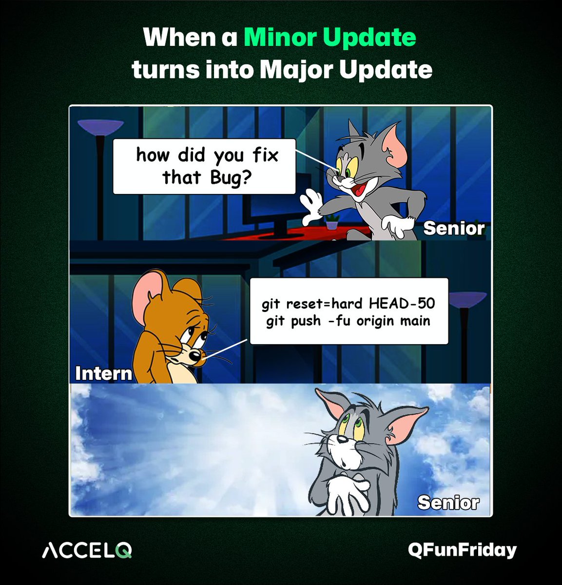 ACCELQ's tweet image. The ultimate form of &apos;clean code.&apos;

Happy #QFunFriday

#ACCELQ #SoftwareTestingMemes #Humor