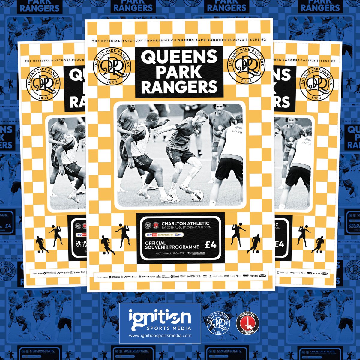The R’s are targeting a first win over Charlton Athletic at Loftus Road since 2016 this weekend. Reserve your copy of the retro-inspired ‘Hoops’ for just £4 from  ignitionsportsmedia.com/products/queen…
<a href="/QPR/">QPR FC</a> <a href="/CAFCofficial/">Charlton Athletic FC</a> <a href="/EFL/">EFL</a>