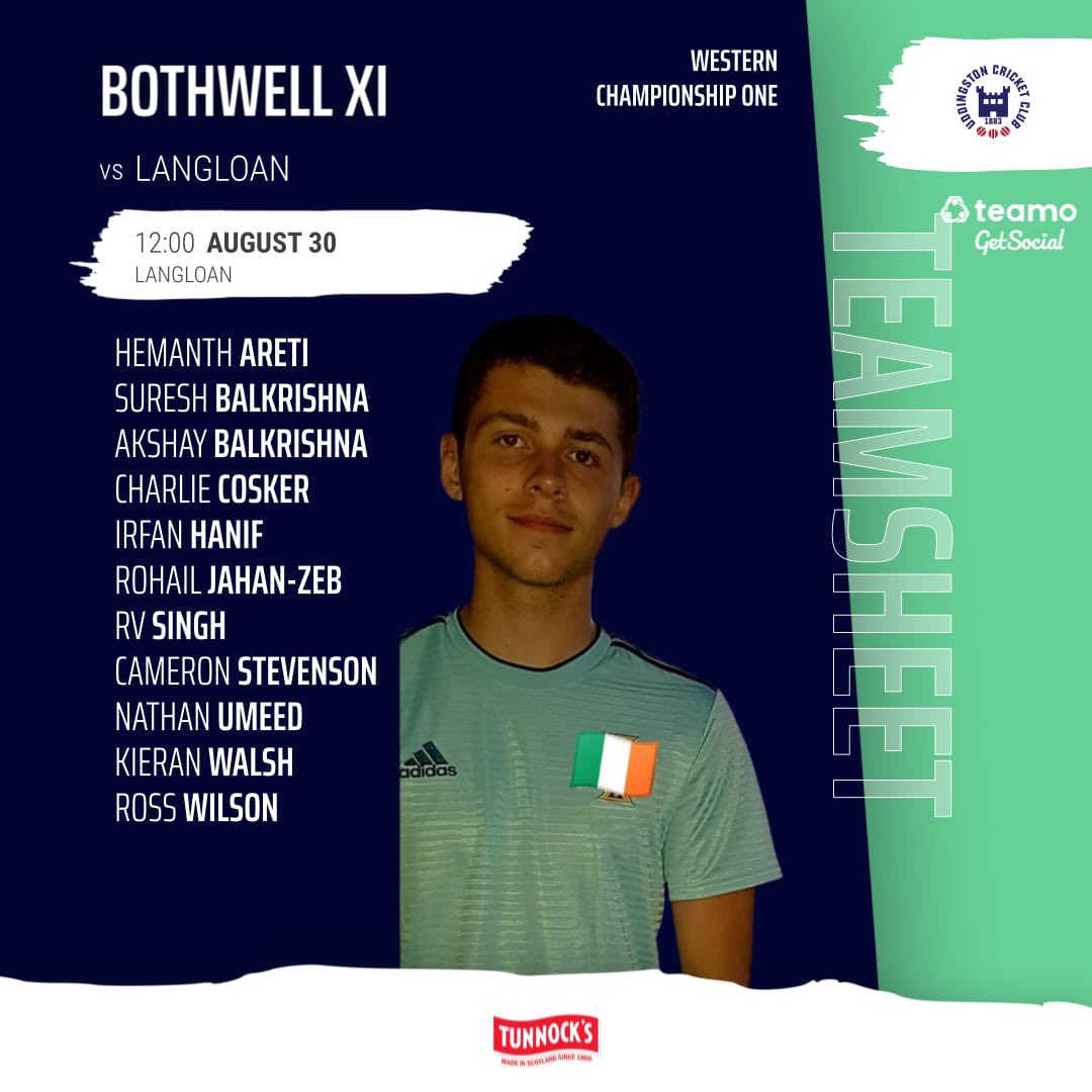Last fixtures of the 2025 season

This Saturday:
Uddingston 1st XI vs Drumpellier (home)
Bothwell XI vs Langloan (away)

Best of luck lads ,enjoy the final game of the season! 

#uddingstoncricket #uddingston #uddingstoncc #teamuddy #glasgowcricket #westernchampionship