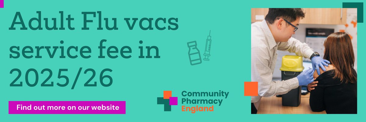 The 2025/26 Adult Flu Vaccination fee remains £9.58, despite rising costs for pharmacies. DHSC imposed this decision after Community Pharmacy England had put an evidence-based case for increasing the fee. Read more on this here ➡️ bit.ly/3JwKtaz