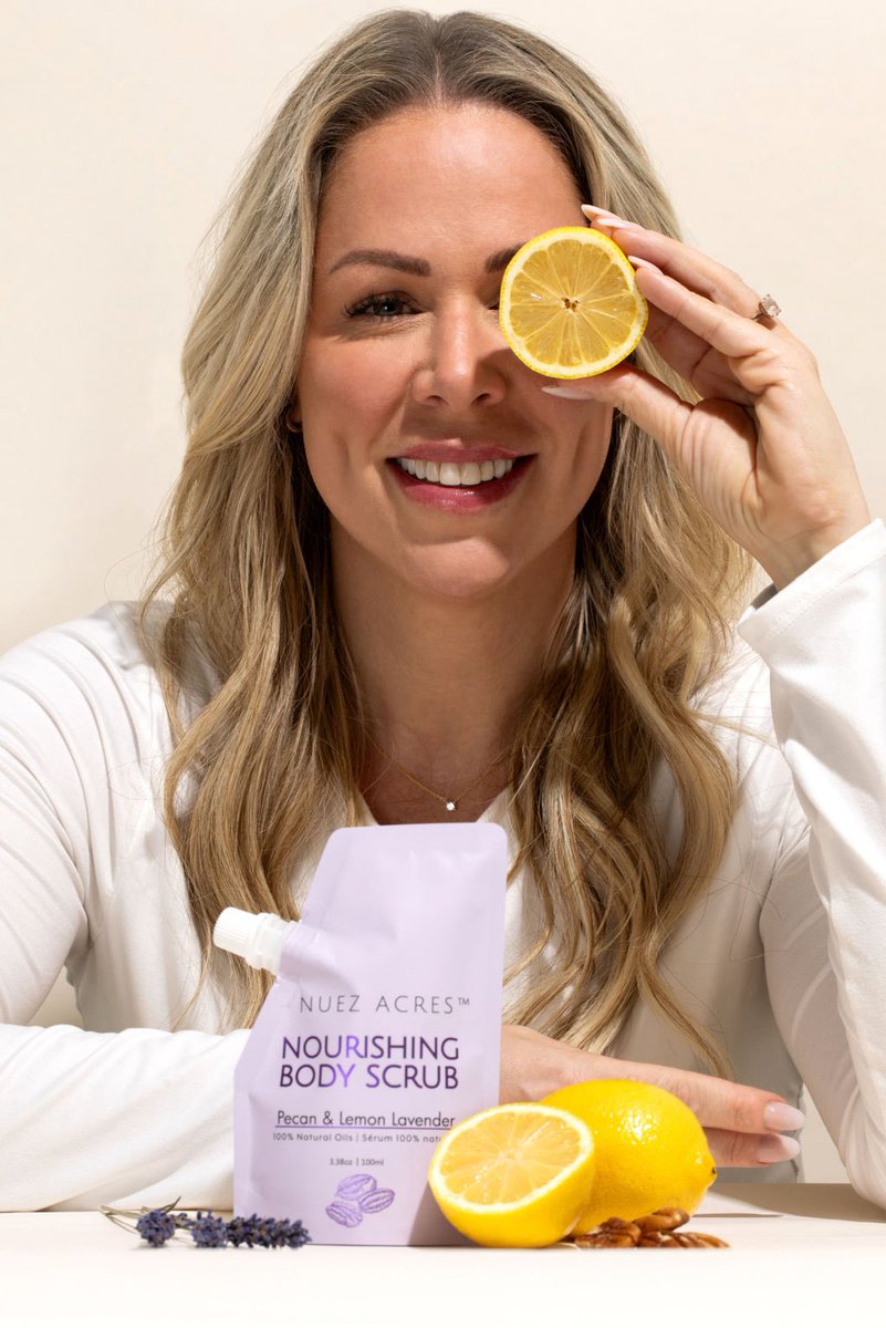 Reveal radiant skin with Nuez Acres® Pecan &amp; Lemon Lavender Body Scrub! Expeller‑pressed pecans exfoliate gently; pecan, lemon &amp; lavender oils hydrate and calm. 

Support a female‑led Indigenous brand. Try it today – your skin will thank you! 

#SelfCare #NaturalBeauty