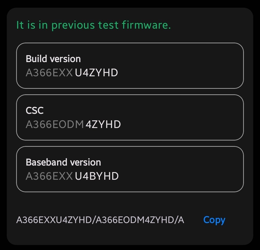 Koram_Akhilesh's tweet image. 🚨 New OneUI 8 Beta Build for Galaxy  A36 spotted on server 🇮🇳

ZYHC ➡️ ZYHD 

Build info:
A366EXXU4ZYHD/A366EODM4ZYHD/A366EXXU4BYHD

#OneUI8 #OneUI8Beta #GalaxyA36 #Samsung