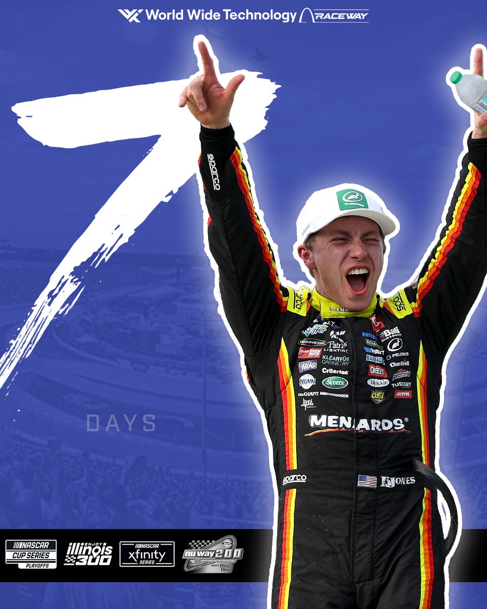 WWT Raceway (@wwtraceway) on Twitter photo ☝🏻 WEEK AWAY!
Saturday night lights. Sunday Playoff pressure. This is the weekend you don't want to miss. Tag your crew! 👇🏻
🎟️>>> bit.ly/44lXP1e
<a href="/NASCAR_Xfinity/">NASCAR Xfinity</a> | <a href="/NASCAR/">NASCAR</a> | <a href="/enjoyillinois/">enjoyillinois</a> | <a href="/BrandonJonesRac/">Brandon Jones</a> | <a href="/Nuwayinc/">Nu Way Concrete Forms and Rentals</a> | <a href="/BluesHogNation/">Blues Hog</a> ☝🏻 WEEK AWAY!
Saturday night lights. Sunday Playoff pressure. This is the weekend you don't want to miss. Tag your crew! 👇🏻
🎟️>>> bit.ly/44lXP1e
<a href="/NASCAR_Xfinity/">NASCAR Xfinity</a> | <a href="/NASCAR/">NASCAR</a> | <a href="/enjoyillinois/">enjoyillinois</a> | <a href="/BrandonJonesRac/">Brandon Jones</a> | <a href="/Nuwayinc/">Nu Way Concrete Forms and Rentals</a> | <a href="/BluesHogNation/">Blues Hog</a>