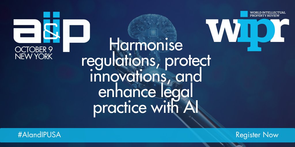 World IP Review (@worldipreview) on Twitter photo ⏰ Last chance! Save $100 on your AI & IP Summit USA 2025 ticket.
Register before midnight Sun, Aug 3 to join IP & legal pros exploring AI’s impact on the industry. Don’t miss out!
📅 Oct 9, NY | ow.ly/xWLC50WM3aK
#AI #IP #LegalInnovation ⏰ Last chance! Save $100 on your AI & IP Summit USA 2025 ticket.
Register before midnight Sun, Aug 3 to join IP & legal pros exploring AI’s impact on the industry. Don’t miss out!
📅 Oct 9, NY | ow.ly/xWLC50WM3aK
#AI #IP #LegalInnovation