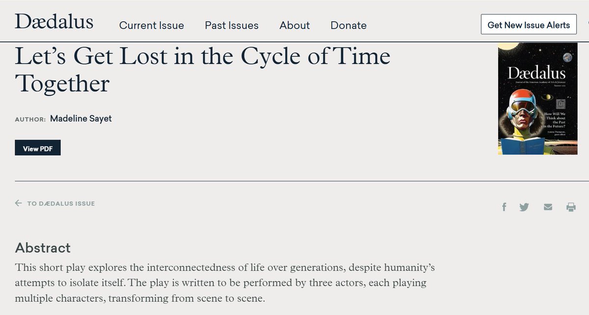 ASU English Dept. (@asuenglish) on Twitter photo ⌛ Fiction Friday: "Behaving like human beings are the center of everything doesn’t make it true."
From "Let’s Get Lost in the Cycle of Time Together" by <a href="/ASU/">Arizona State University</a> English professor <a href="/MadelineSayet/">Madeline Sayet</a>.
Read the play <a href="/americanacad/">American Academy of Arts & Sciences</a>'s Daedalus: ow.ly/AplZ50WMhFy #ASUHumanities ⌛ Fiction Friday: "Behaving like human beings are the center of everything doesn’t make it true."
From "Let’s Get Lost in the Cycle of Time Together" by <a href="/ASU/">Arizona State University</a> English professor <a href="/MadelineSayet/">Madeline Sayet</a>.
Read the play <a href="/americanacad/">American Academy of Arts & Sciences</a>'s Daedalus: ow.ly/AplZ50WMhFy #ASUHumanities