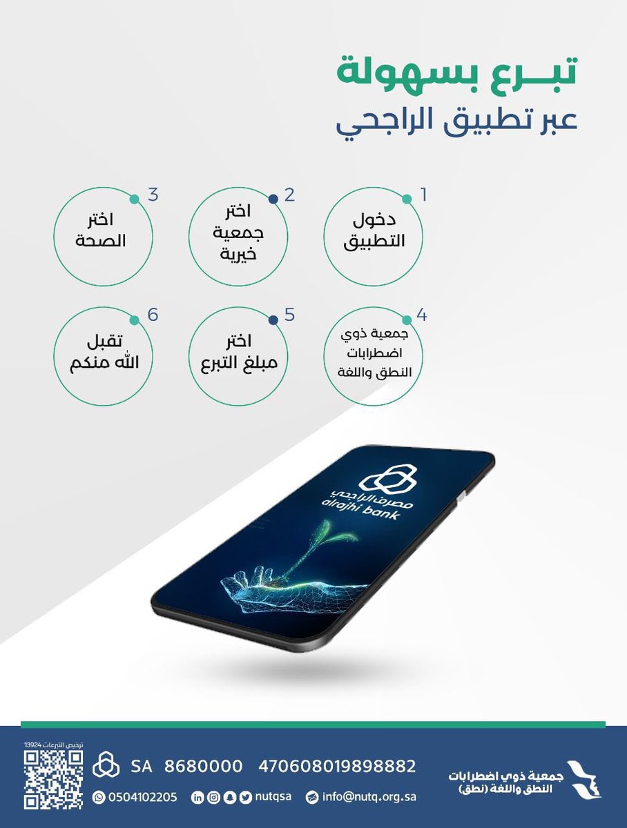 جمعية ذوي اضطرابات النطق واللغة (نطق) (@nutqsa) on Twitter photo #يوم_الجمعة فرصة عظيمة لاغتنام الأجر ✨
#الصدقة فيه خيرٌ مضاعف وبركة في المال والوقت، قال ﷺ: “أفضلُ الأيام يومُ الجمعة”
فاجعل لك فيه صدقة تُبقي أثرك وتجري حسناتك .
يمكنك #التبرع الان من خلال تطبيق مصرف #الراجحي ( خدمة التحويل للجمعيات )
<a href="/alrajhibank/">مصرف الراجحي</a> #يوم_الجمعة فرصة عظيمة لاغتنام الأجر ✨
#الصدقة فيه خيرٌ مضاعف وبركة في المال والوقت، قال ﷺ: “أفضلُ الأيام يومُ الجمعة”
فاجعل لك فيه صدقة تُبقي أثرك وتجري حسناتك .
يمكنك #التبرع الان من خلال تطبيق مصرف #الراجحي ( خدمة التحويل للجمعيات )
<a href="/alrajhibank/">مصرف الراجحي</a>