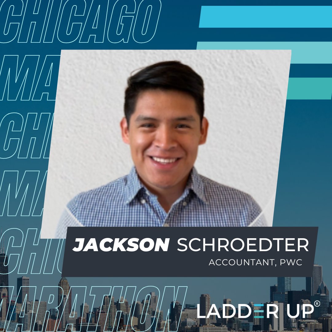 LadderUp's tweet image. Introducing our next 2025 @ChiMarathon runner, Jackson Schroedter! Cheer on Jackson at ow.ly/SCLm50WN8EL as he hits the pavement to provide underserved clients with free, life-changing financial services. 
 
Visit tinyurl.com/LUChiMarathon25 to learn more #ChicaGOtheDistance