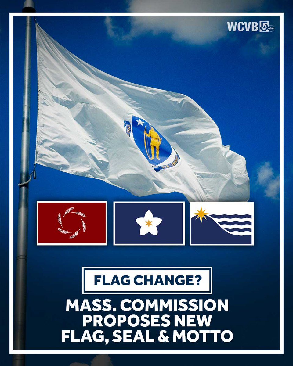 Massachusetts is making progress toward a new state flag, seal and motto. What do you think about these finalists? wcvb.com/article/massac…
